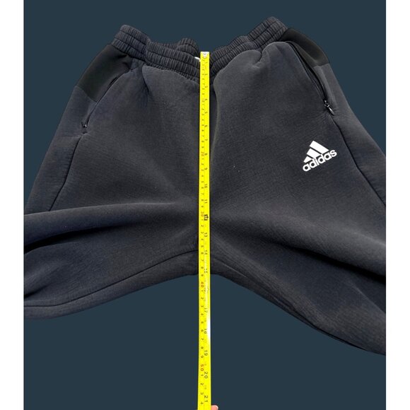 Adidas Mens Black Jogger Pants With Elastic Waistband & Side Pockets - Picture 4 of 6